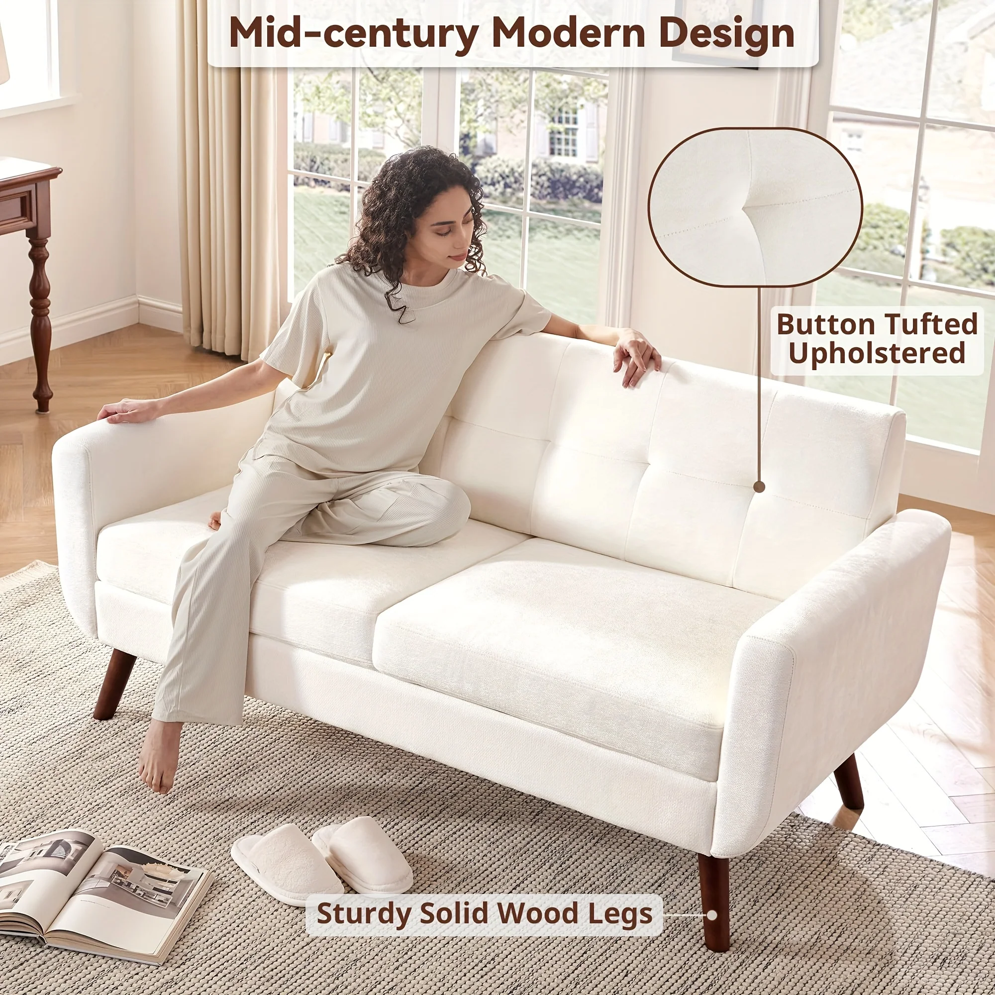 Small Upholstered Love Seat Furniture Tbfit 65\