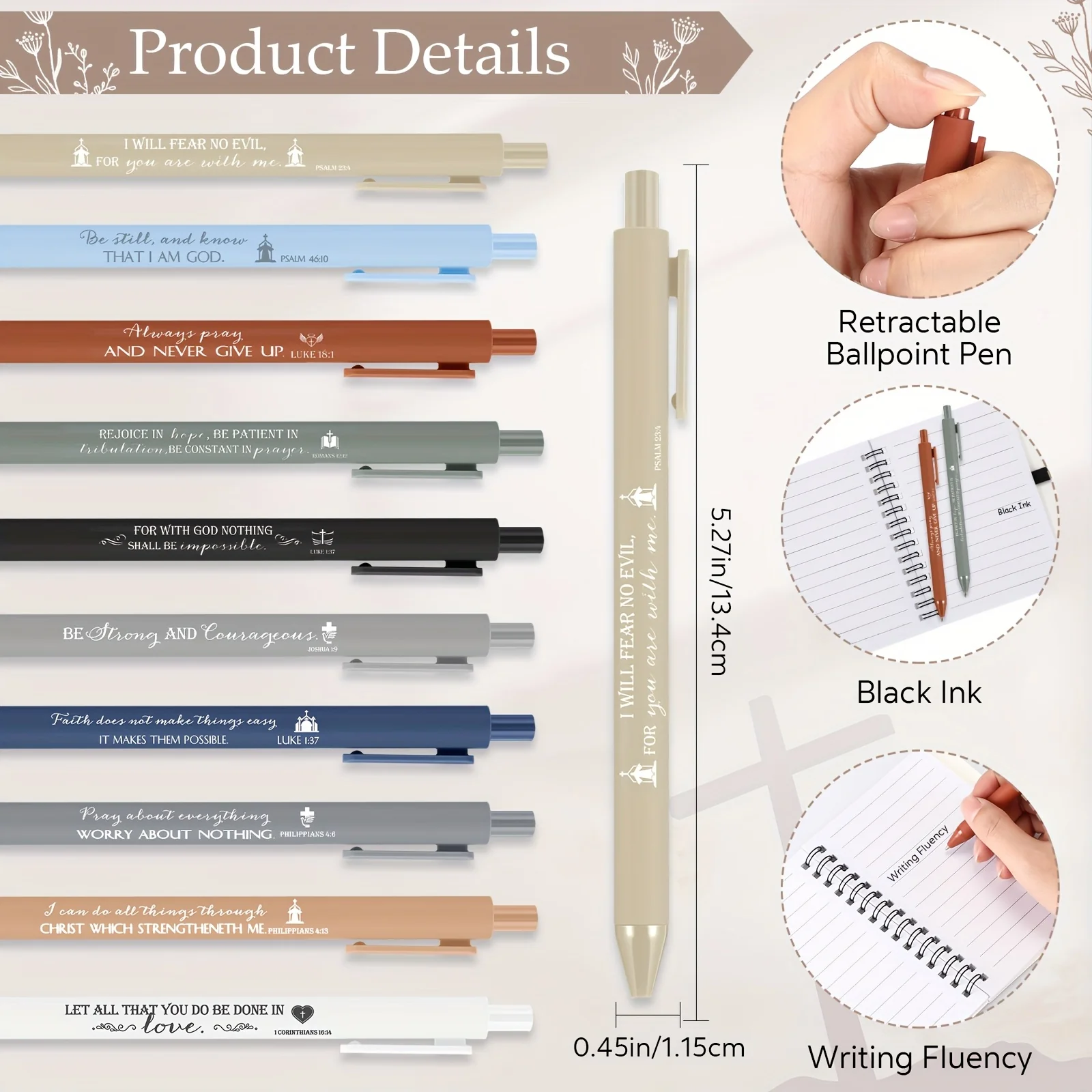 20 Sets Notebook 20 Sets Valentine's Day Gifts Bulk A6 Spiral Notebook Bible Journal For Women Men | Religious Aesthetic Scripture Notepad With Ballpoint Pen For Pastor Wife Sunday School